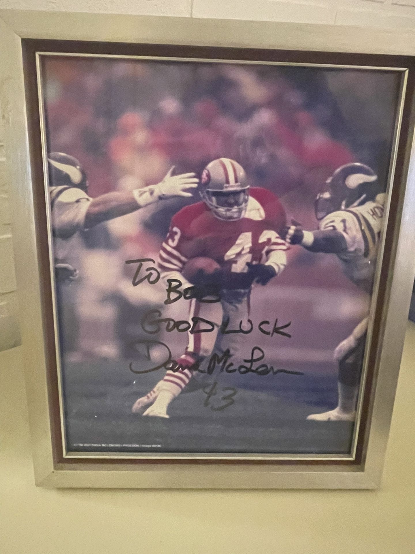 Signed Framed Dana McLemore 9 X 11 Picture