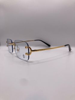 Cartier Photochromic Rimless Eyeglasses Gold Frame