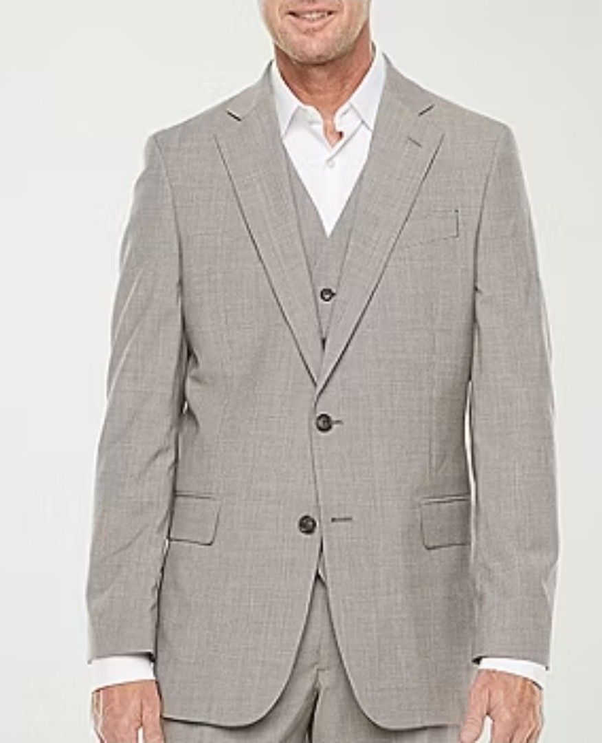 Stafford American 100% Wool Sport Coat Tan Men's Classic Fit Sz 52 Regular NWT!