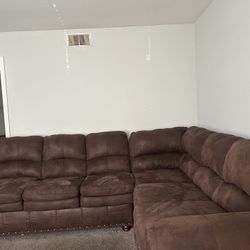 Gently Used Sectional Sofa (brown)