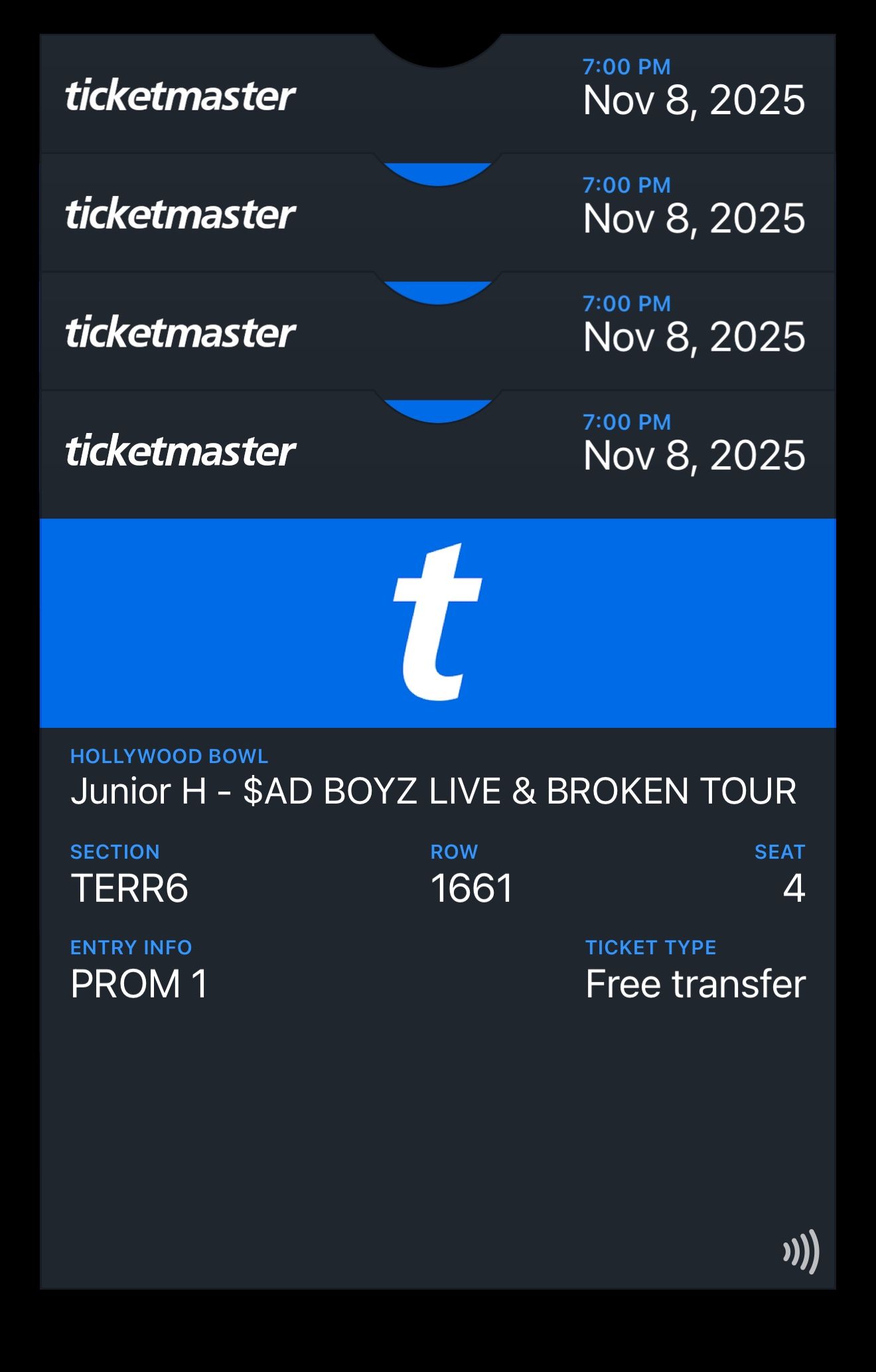 Junior h Concert tickets November 8 2025