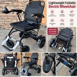 Lightweight Foldable Electric Wheelchair – Black