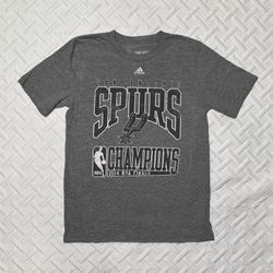 Adidas San Antonio Spurs 2014 NBA Champions gray t-shirt size small men’s 