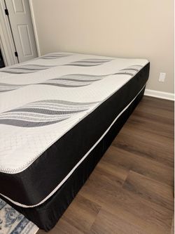 King size spring box and mattress together