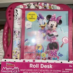 Minnie Mouse Activity Roll Desk New 