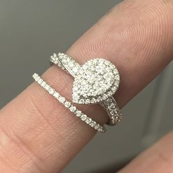 New White gold Engagement Ring Set