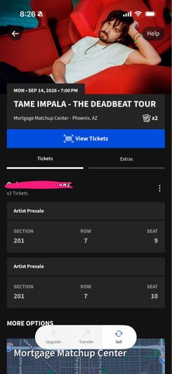 Tame Impala Phoenix 9/14