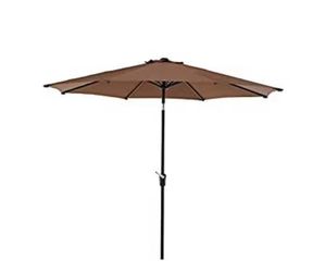 Grand Patio 9 FT Enhanced Aluminum Patio Umbrella (Coffee)
