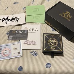 Dazzled Jewelry GRA Certified Moissanite Earrings 