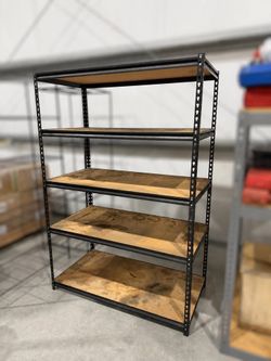 Heavy duty industrial storage rack- 5 tier steel shelving unit.
