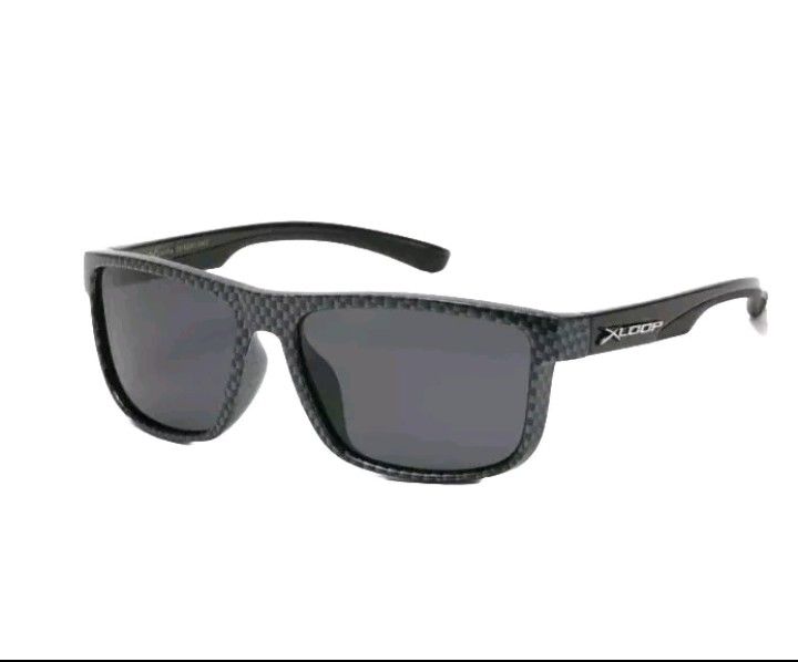 Xloop Polarized Carbon Fiber Print Sunglasses Black
