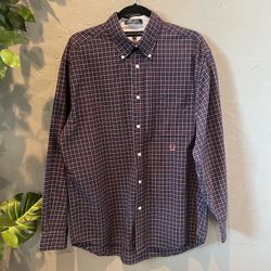 Vintage Tommy Hilfiger Plaid Button Down Shirt Mens Large Y2K Preppy Old Money