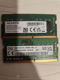 32GB (2x16GB) DDR4 3200MHz Laptop Memory RAM Kit (SK Hynix, ADATA) SODIMM