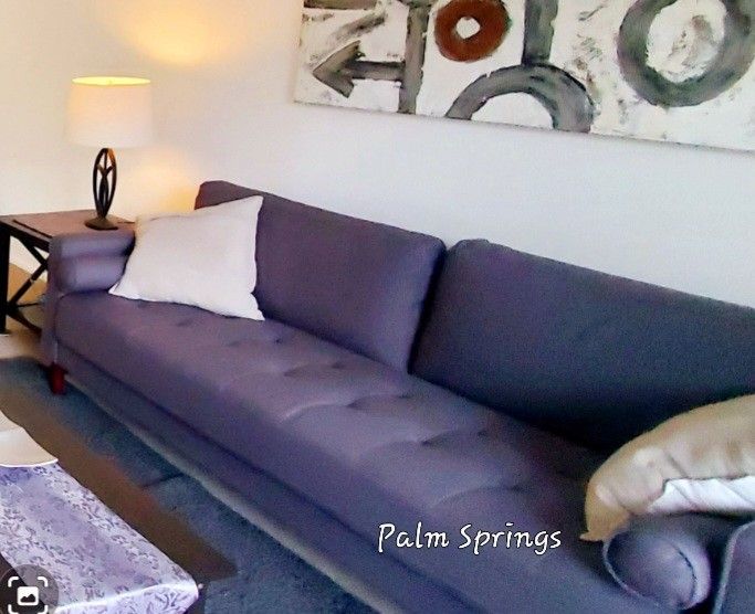 Couch Gray Fabric Palm Springs 🌴