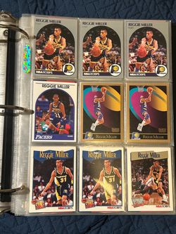 Vintage NBA Basketball Card Binder – Reggie Miller Hakeem Drexler Wilkins HOF