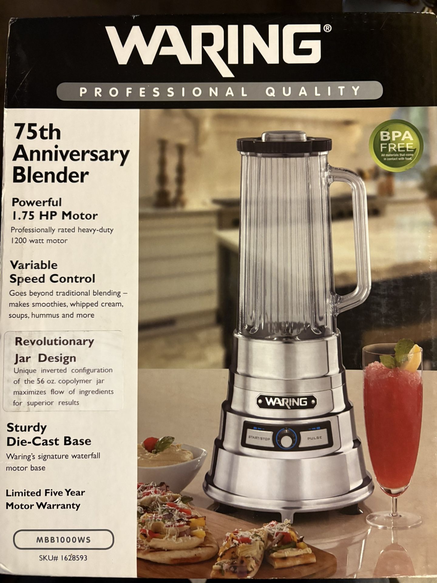 Waring Professional Series Blender 1.75 HP MOTOR