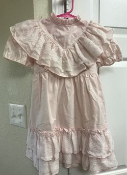 Pink and white girls dress. Size 6