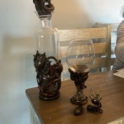 Drinking Glasses With Bottle 