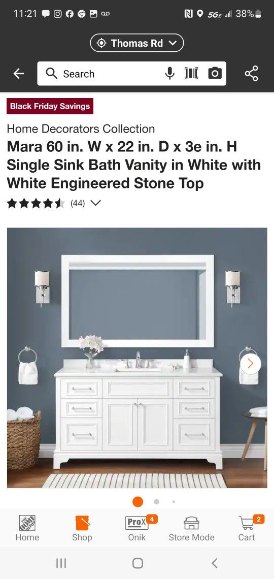 Brand New 60" Single Sink Vanity.