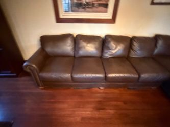 Leather sectional
