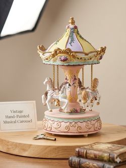 Vintage Musical Carousel Horse – Plays "It’s a Small World"