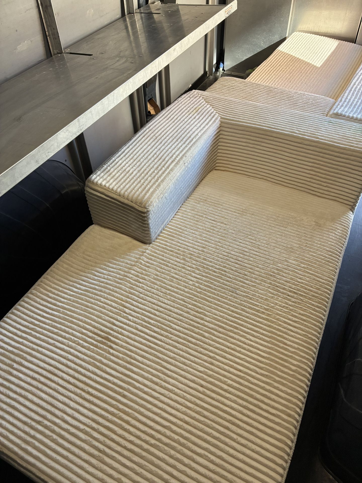 White Boneless Sectional