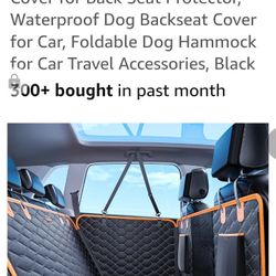 MIXJOY Back Seat Extender for Dogs, Hard Bottom Dog Car Seat Cover for Back Seats