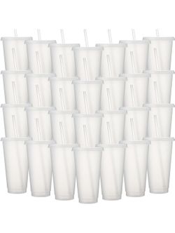 60 cups with straws and lids