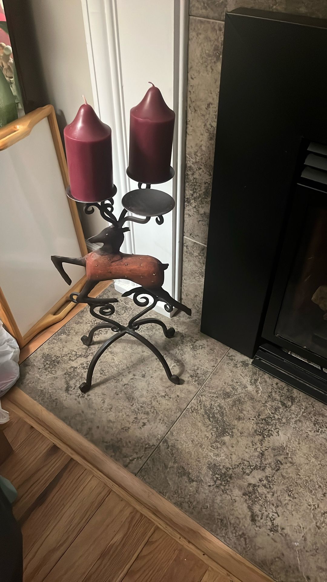 Pier 1 Deer Reindeer Candle Holder 20”