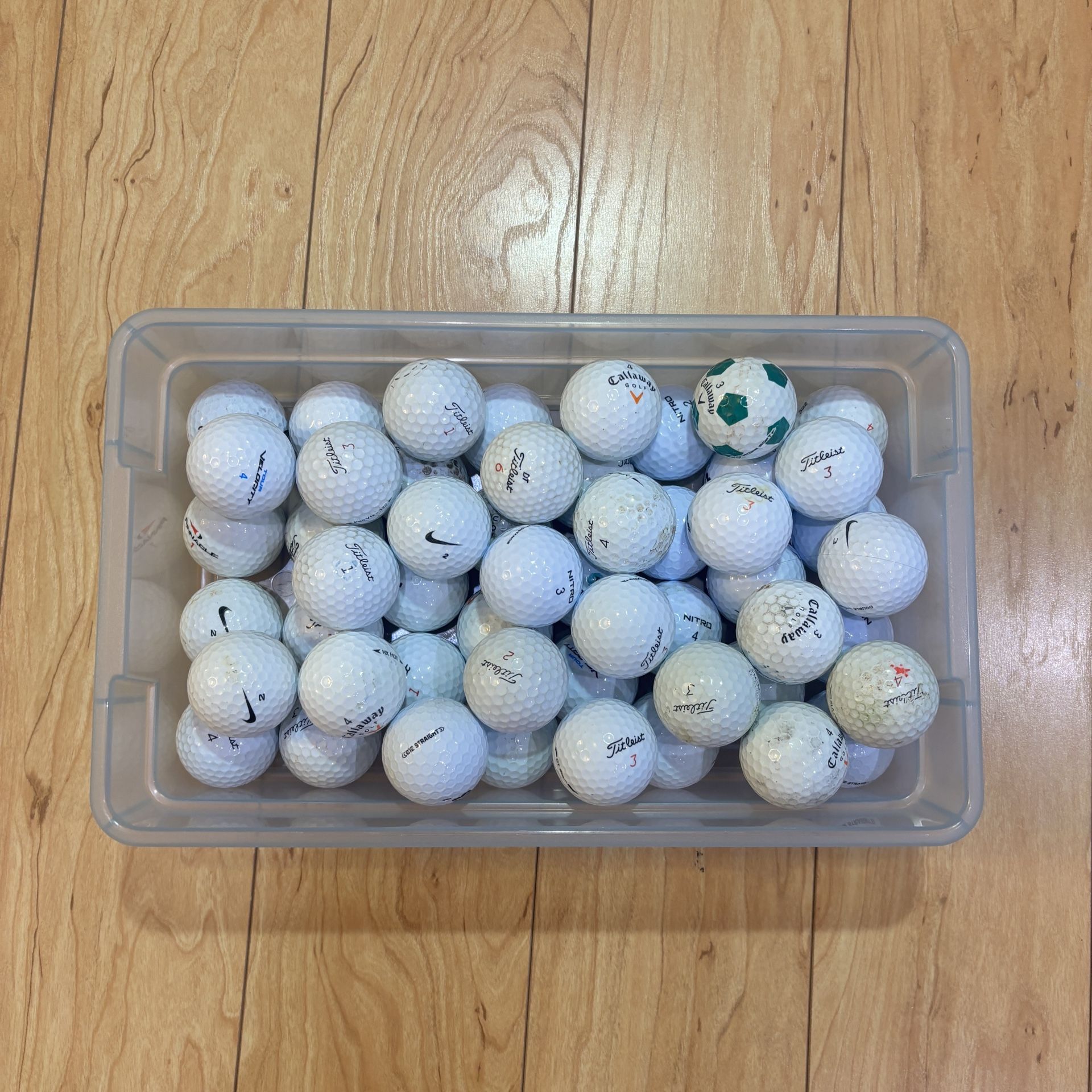 Mixed Lot of 52 Used Golf Balls Titleist Nike Callaway Bridgestone Pinnacle