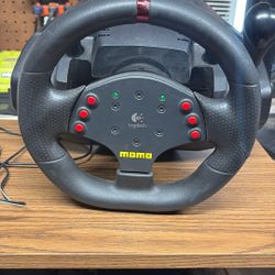 Pc Force Feedback Steering Wheel Logitech Momo 