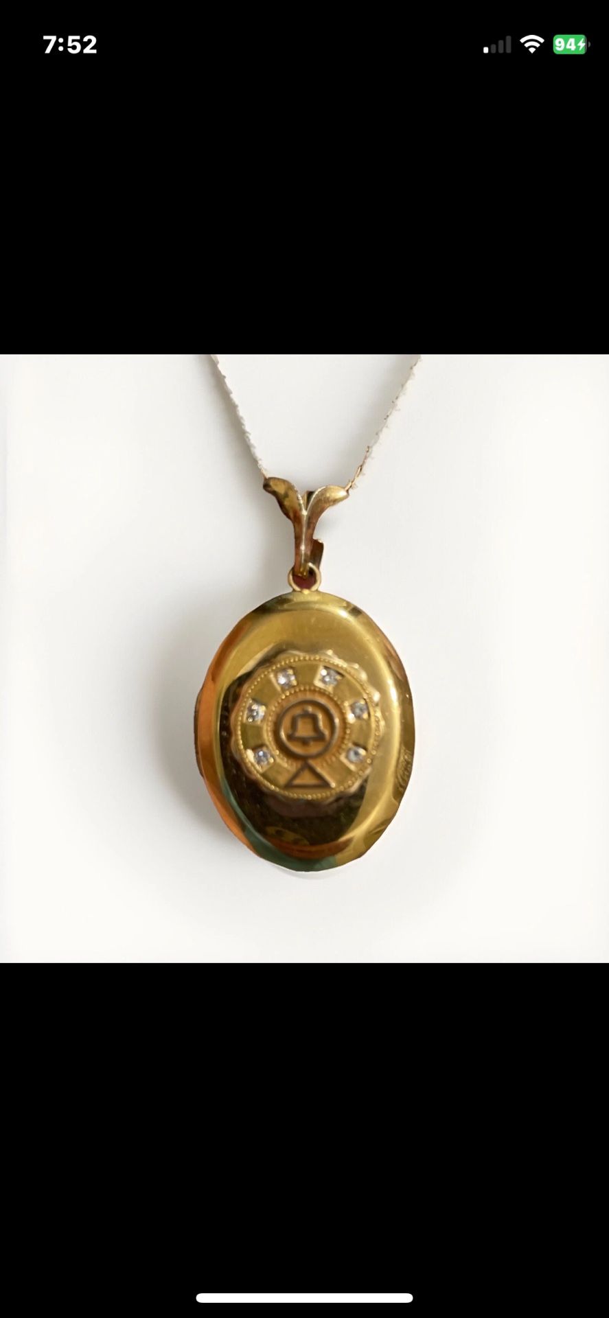 VINTAGE gold Bell South Gold Locket