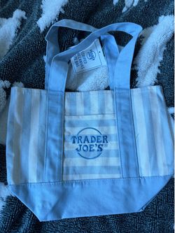Trader Joe stripe tote bag