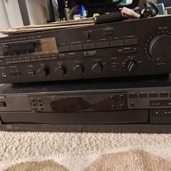 Stereo Receiver And 5 Disc Changer - Yamaha Rx-7000 And Kenwood 103cd