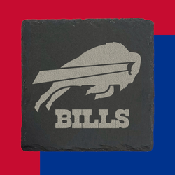 Buffalo Bills 4pc Set Stone Coasters Laser Engraved