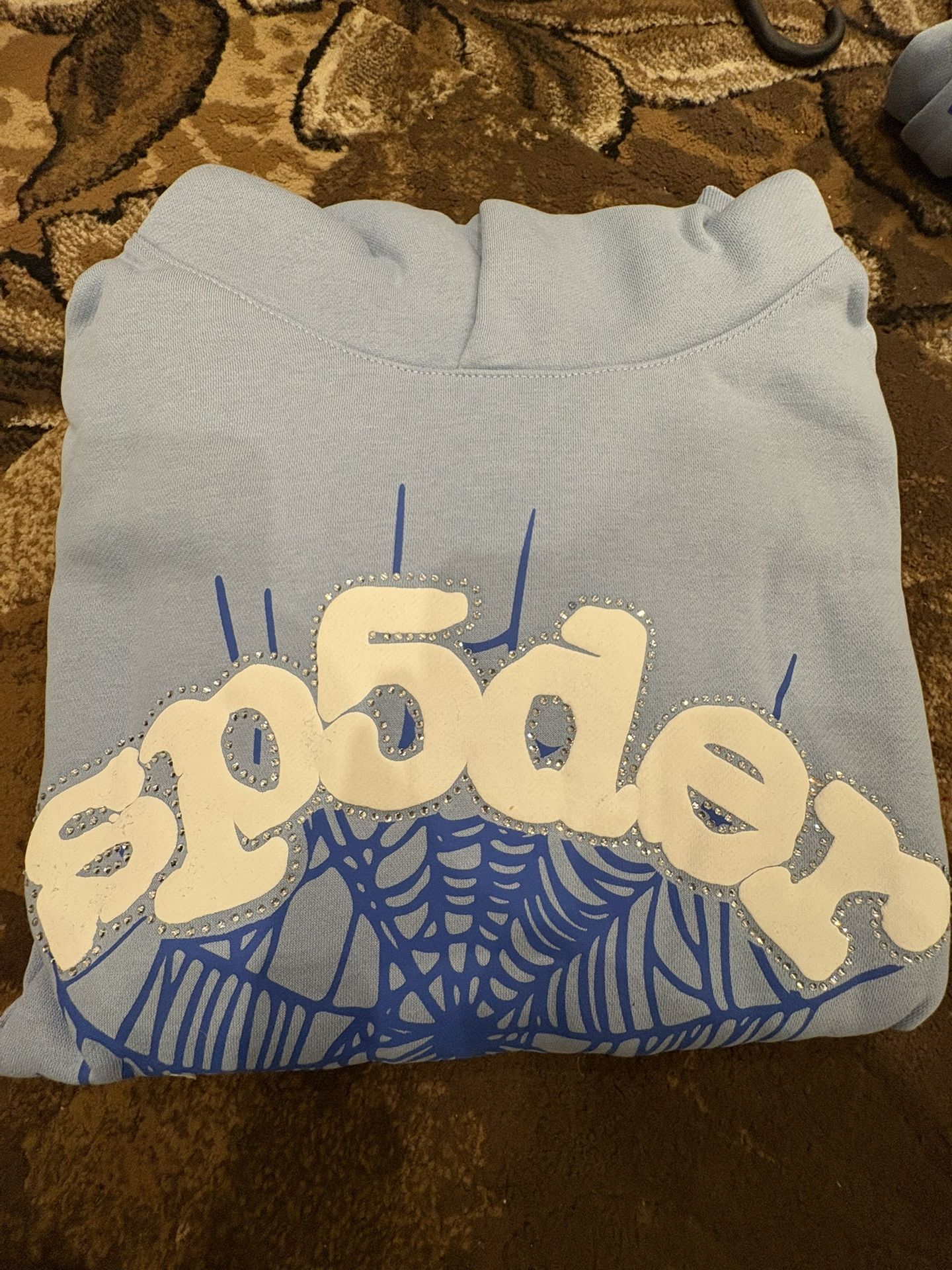 Spider Hoodie Blue Size Medium