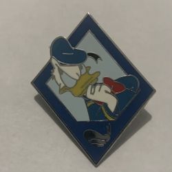 Diamond Shaped Donald Duck Lanyard Pin. Disney Trading Pin. 2013.