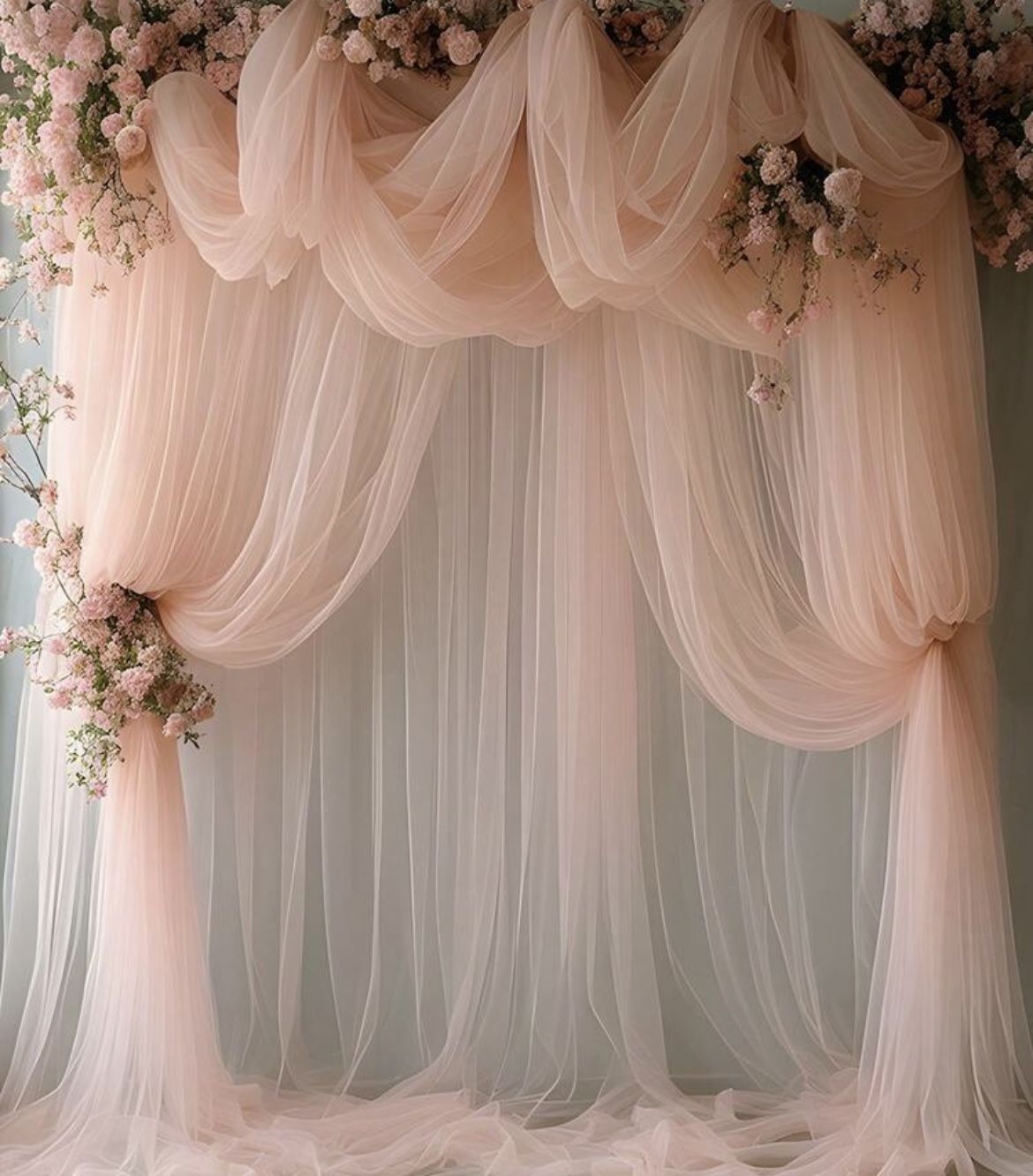 Tulle Baby Shower Wedding Decoration Curtain Chiffon