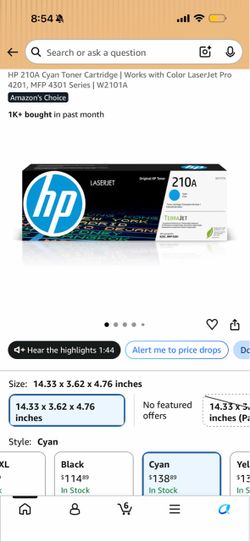 HP 210A Cyan Toner Cartridge