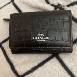 Coach New York Black Croc Wallet