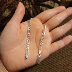 Italy 925 Solid Sterling Silver Figaro Link Bracelet for Men Women 6.5"/7.5" Available Read Description Plata 925 Pulsera 6.5"/7.5" Disponible $52 c/u