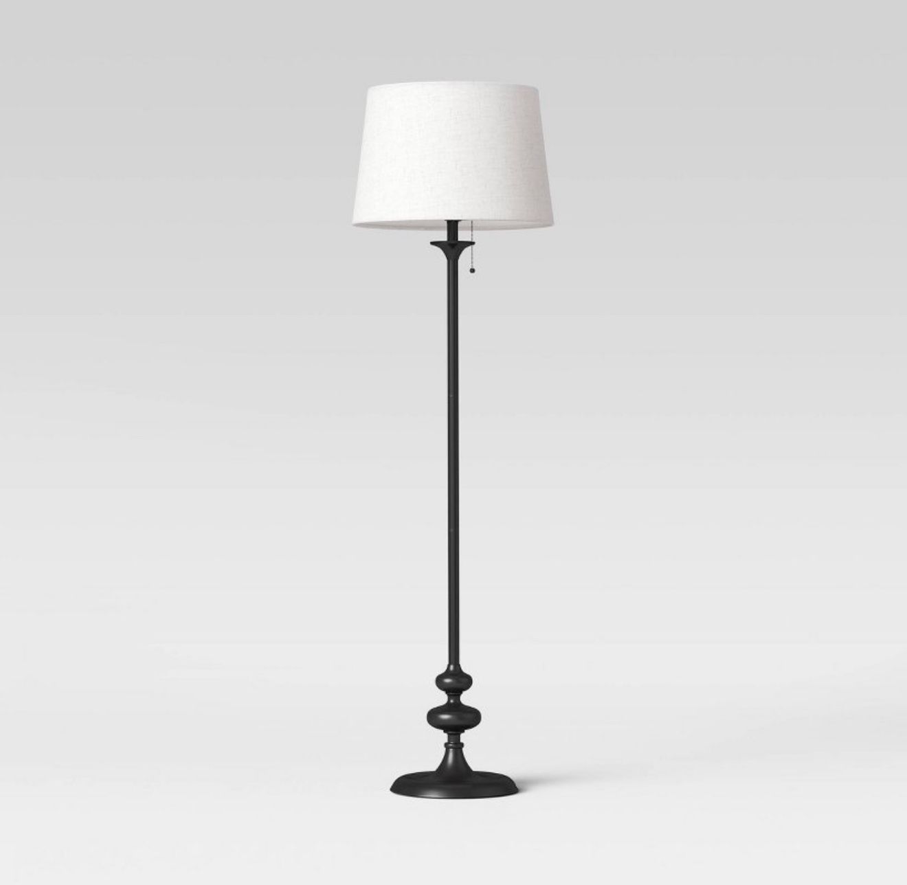 New 62.5"x16" Londonberry Stick Floor Lamp Black - Threshold™: Pull Chain, ETL Listed, Metal Base