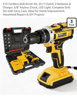 JH STeady 21V cordless drill kit.