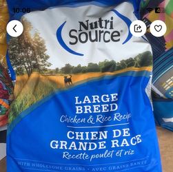 NutriSource Large Breed Chicken & Rice Dog Food — Brand New