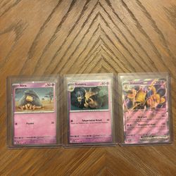 Alakazam EX SVP 050, Abra 163/165, Kadabra 164/165 - Scarlet & Violet - 151 Holo Black Star Promo
