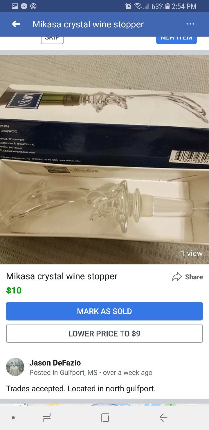 Mikasa wine stopper