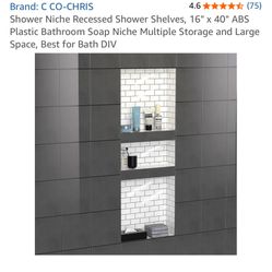 C CO CHRIS Shower Niche Recessed Shower Shelves 
