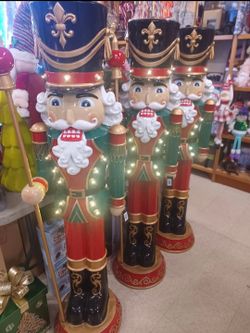 New 5ft tall led  Light-Up Christmas Nutcrackers $250 each