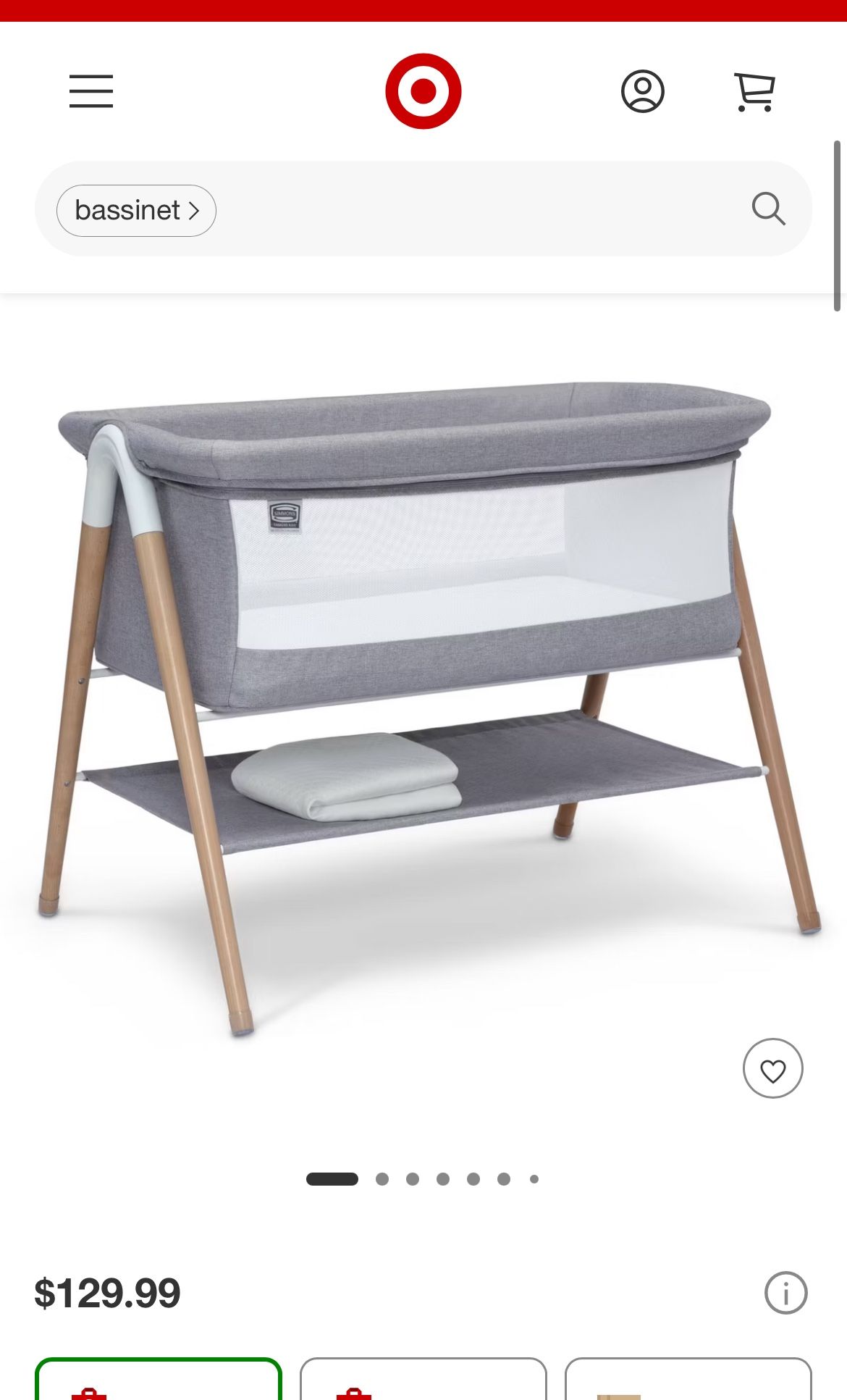 Simmons Kids' Koi Beechwood By the Bed Bassinet - Dove Gray