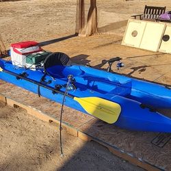 Pontoon Kayak Equipped For Fishing 